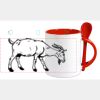 Keramiktasse mit Löffel 11oz, DURAGLAZE Miniaturansicht