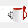 Keramiktasse mit Löffel 11oz, DURAGLAZE Miniaturansicht