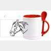 Keramiktasse mit Löffel 11oz, DURAGLAZE Miniaturansicht