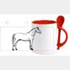 Keramiktasse mit Löffel 11oz, DURAGLAZE Miniaturansicht