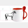 Keramiktasse mit Löffel 11oz, DURAGLAZE Miniaturansicht