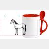 Keramiktasse mit Löffel 11oz, DURAGLAZE Miniaturansicht