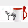 Keramiktasse mit Löffel 11oz, DURAGLAZE Miniaturansicht