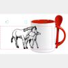 Keramiktasse mit Löffel 11oz, DURAGLAZE Miniaturansicht