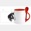 Keramiktasse mit Löffel 11oz, DURAGLAZE Miniaturansicht