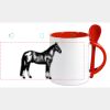 Keramiktasse mit Löffel 11oz, DURAGLAZE Miniaturansicht