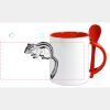 Keramiktasse mit Löffel 11oz, DURAGLAZE Miniaturansicht