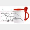 Keramiktasse mit Löffel 11oz, DURAGLAZE Miniaturansicht