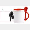 Keramiktasse mit Löffel 11oz, DURAGLAZE Miniaturansicht
