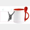 Keramiktasse mit Löffel 11oz, DURAGLAZE Miniaturansicht