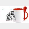 Keramiktasse mit Löffel 11oz, DURAGLAZE Miniaturansicht
