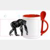 Keramiktasse mit Löffel 11oz, DURAGLAZE Miniaturansicht