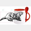 Keramiktasse mit Löffel 11oz, DURAGLAZE Miniaturansicht