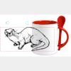 Keramiktasse mit Löffel 11oz, DURAGLAZE Miniaturansicht