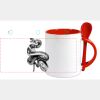 Keramiktasse mit Löffel 11oz, DURAGLAZE Miniaturansicht