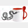 Keramiktasse mit Löffel 11oz, DURAGLAZE Miniaturansicht