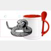 Keramiktasse mit Löffel 11oz, DURAGLAZE Miniaturansicht