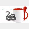 Keramiktasse mit Löffel 11oz, DURAGLAZE Miniaturansicht