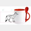 Keramiktasse mit Löffel 11oz, DURAGLAZE Miniaturansicht