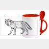 Keramiktasse mit Löffel 11oz, DURAGLAZE Miniaturansicht