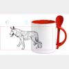Keramiktasse mit Löffel 11oz, DURAGLAZE Miniaturansicht