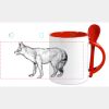 Keramiktasse mit Löffel 11oz, DURAGLAZE Miniaturansicht