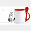 Keramiktasse mit Löffel 11oz, DURAGLAZE Miniaturansicht