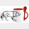 Keramiktasse mit Löffel 11oz, DURAGLAZE Miniaturansicht