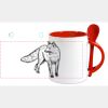 Keramiktasse mit Löffel 11oz, DURAGLAZE Miniaturansicht