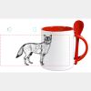 Keramiktasse mit Löffel 11oz, DURAGLAZE Miniaturansicht