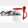 Keramiktasse mit Löffel 11oz, DURAGLAZE Miniaturansicht