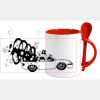Keramiktasse mit Löffel 11oz, DURAGLAZE Miniaturansicht
