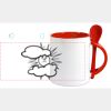 Keramiktasse mit Löffel 11oz, DURAGLAZE Miniaturansicht