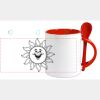 Keramiktasse mit Löffel 11oz, DURAGLAZE Miniaturansicht