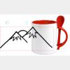 Keramiktasse mit Löffel 11oz, DURAGLAZE Miniaturansicht