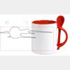 Keramiktasse mit Löffel 11oz, DURAGLAZE Miniaturansicht