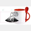 Keramiktasse mit Löffel 11oz, DURAGLAZE Miniaturansicht