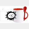 Keramiktasse mit Löffel 11oz, DURAGLAZE Miniaturansicht
