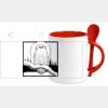 Keramiktasse mit Löffel 11oz, DURAGLAZE Miniaturansicht