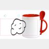 Keramiktasse mit Löffel 11oz, DURAGLAZE Miniaturansicht