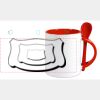 Keramiktasse mit Löffel 11oz, DURAGLAZE Miniaturansicht