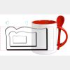 Keramiktasse mit Löffel 11oz, DURAGLAZE Miniaturansicht