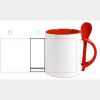 Keramiktasse mit Löffel 11oz, DURAGLAZE Miniaturansicht