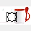 Keramiktasse mit Löffel 11oz, DURAGLAZE Miniaturansicht