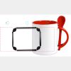 Keramiktasse mit Löffel 11oz, DURAGLAZE Miniaturansicht