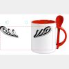 Keramiktasse mit Löffel 11oz, DURAGLAZE Miniaturansicht
