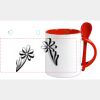 Keramiktasse mit Löffel 11oz, DURAGLAZE Miniaturansicht