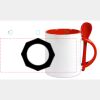 Keramiktasse mit Löffel 11oz, DURAGLAZE Miniaturansicht