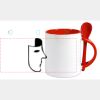 Keramiktasse mit Löffel 11oz, DURAGLAZE Miniaturansicht