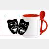Keramiktasse mit Löffel 11oz, DURAGLAZE Miniaturansicht